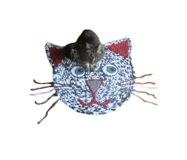 Kattenmatje zwart-wit/rood XL - Afbeelding 2