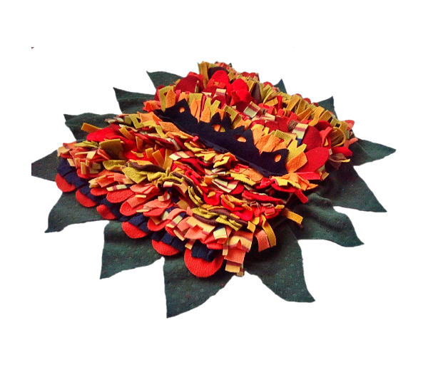 Snuffelmat bloem (herfsttinten) maat XL - Afbeelding 2
