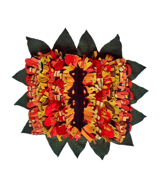 Snuffelmat bloem (herfsttinten) maat XL - Afbeelding 3