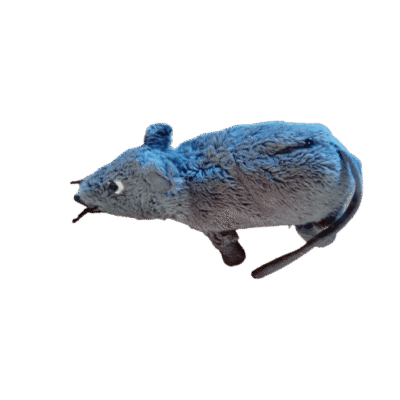 Pluche miniratje grijs