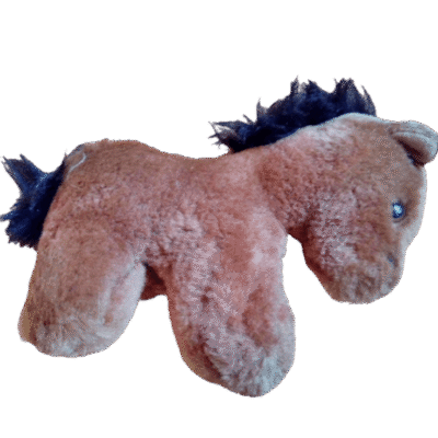 Paardje bruin/zwart