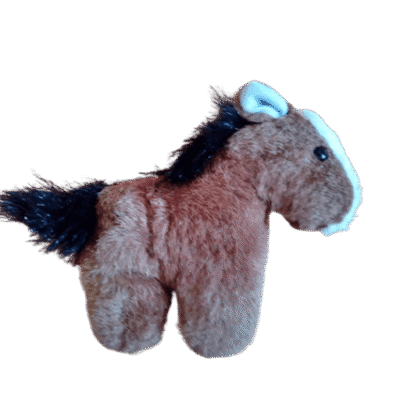 Paardje bruin/zwart/wit