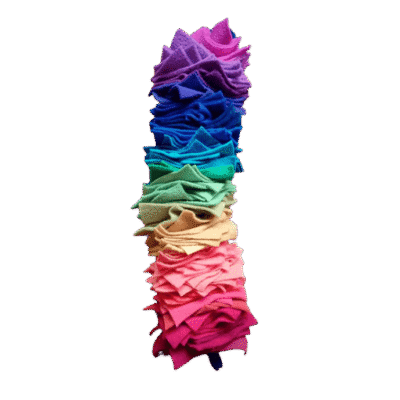 Harmonica-snaffel regenboog met roze L
