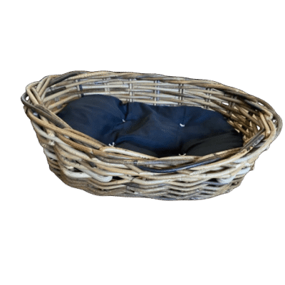 Rieten ovale mandje