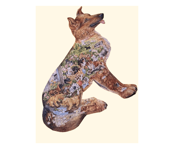 Puzzel silhouet herdershond (750 stukjes) - Afbeelding 3