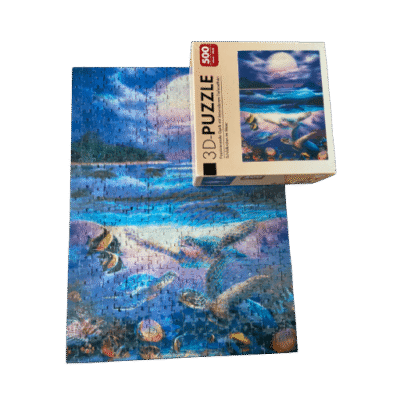 Puzzel 3D Schildpadden in zee (500 stukjes)