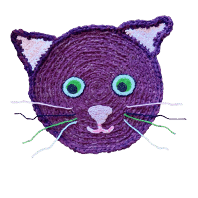 Kattenmatje paars XL