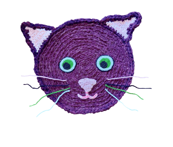 Kattenmatje paars XL